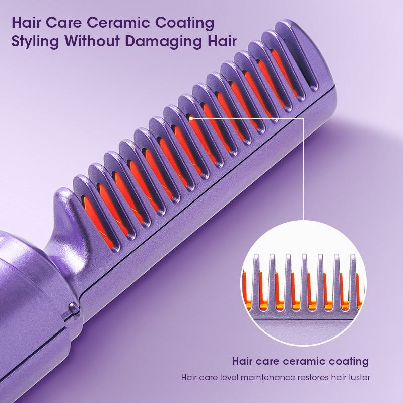 Nocclili Wireless Hair Straightening Comb Rechargeable Portable Heated ...