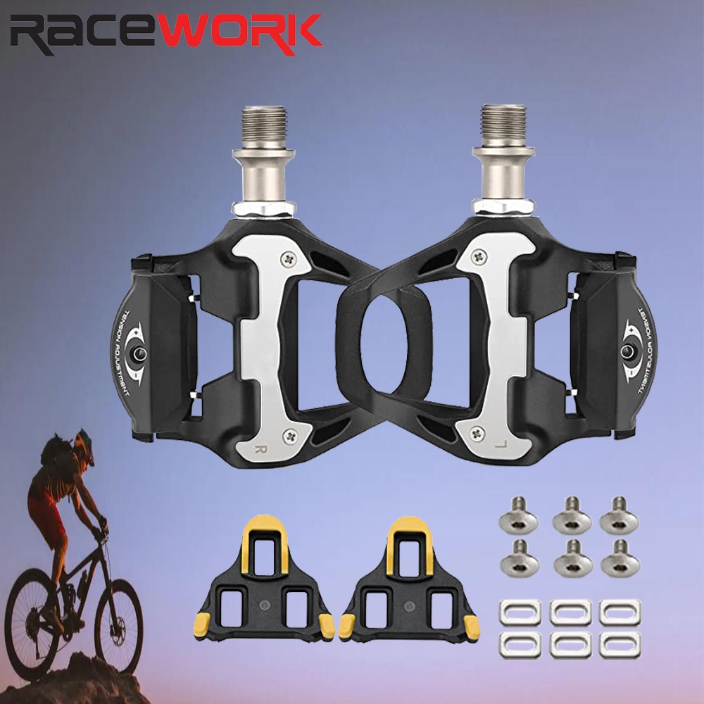 Racework PD-R8000 Road Bike Pedals Cleats Pedals Set Clipless Pedals