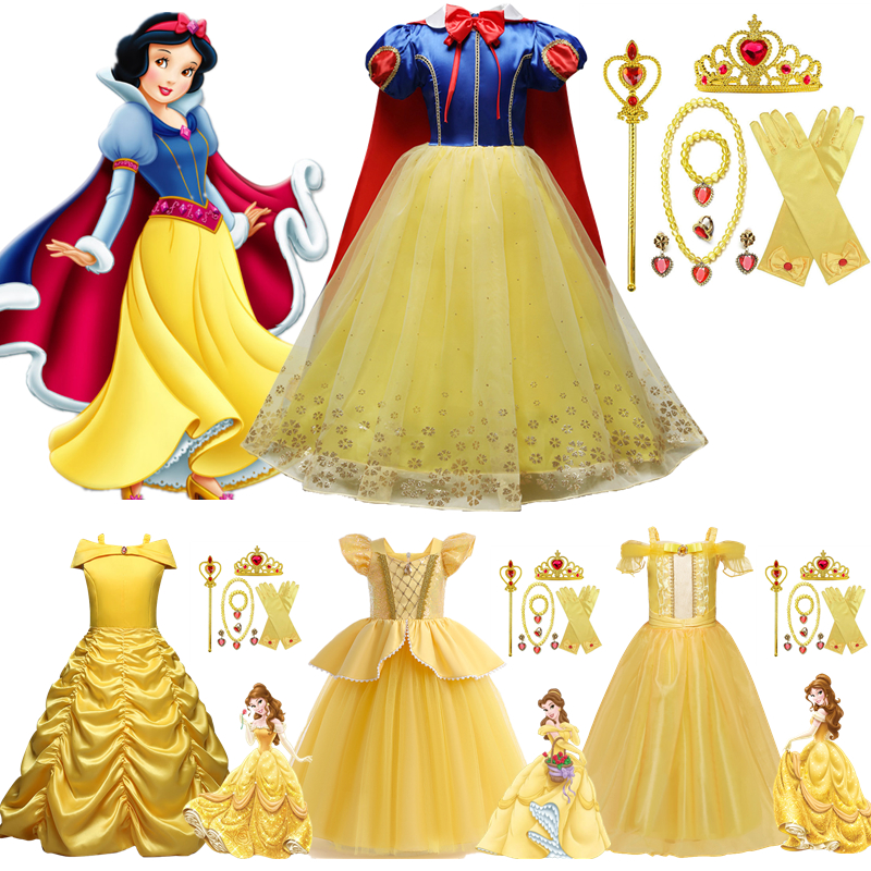 Little Girls Disney Snow White Princess Costume Role-play Princess Dress  For Girls Party Halloween Girls Clothing | Shopee Philippines