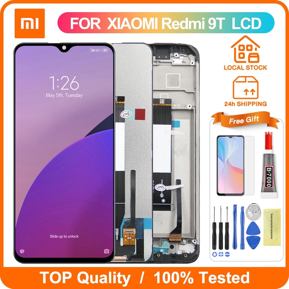 Original Lcd With Frame For Redmi 9t Xiaomi Poco M3 Lcd Display Screentouch Screen Digitizer 2343