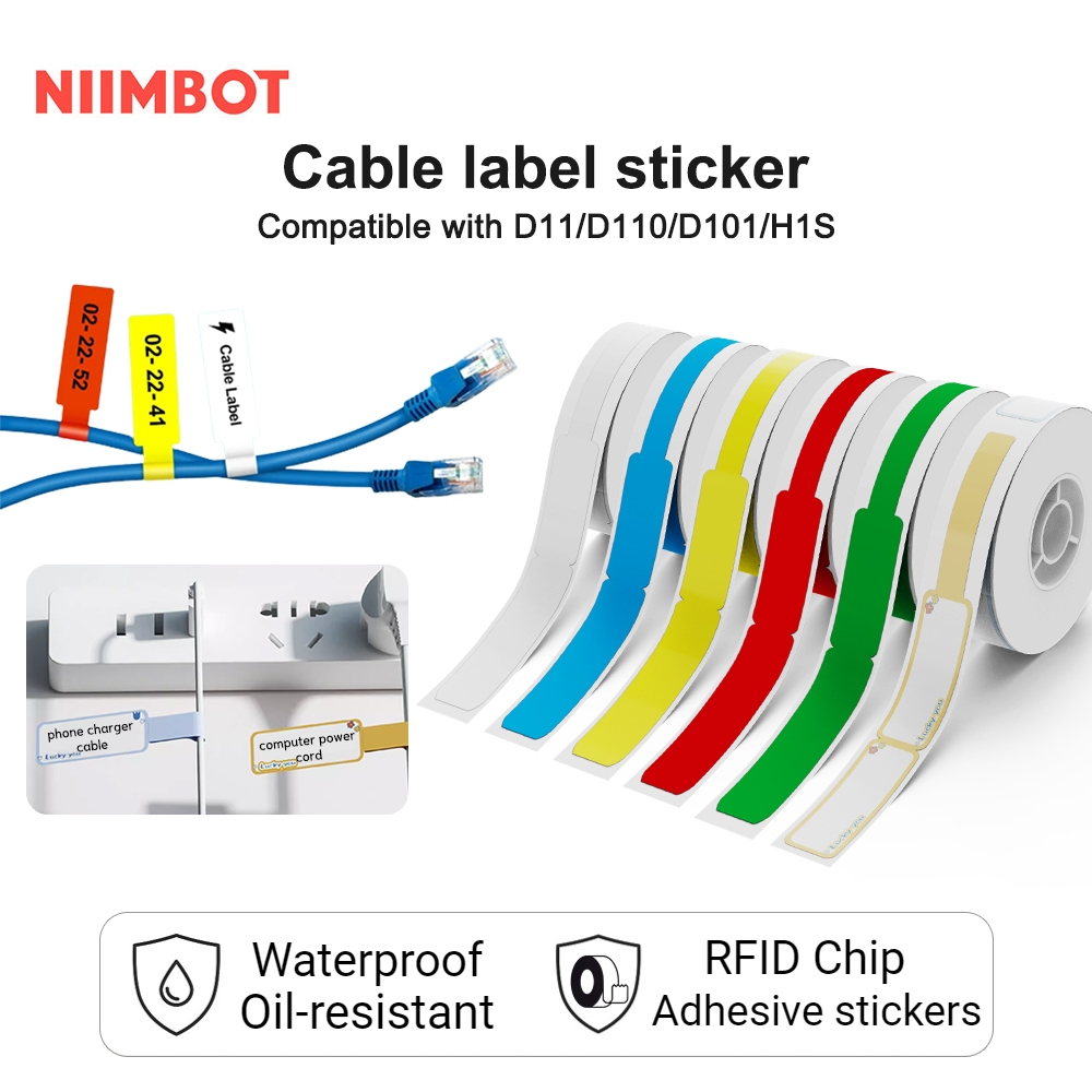 NIIMBOT Cable Label D11/D110/D101 Paper Data Line Identification Fiber