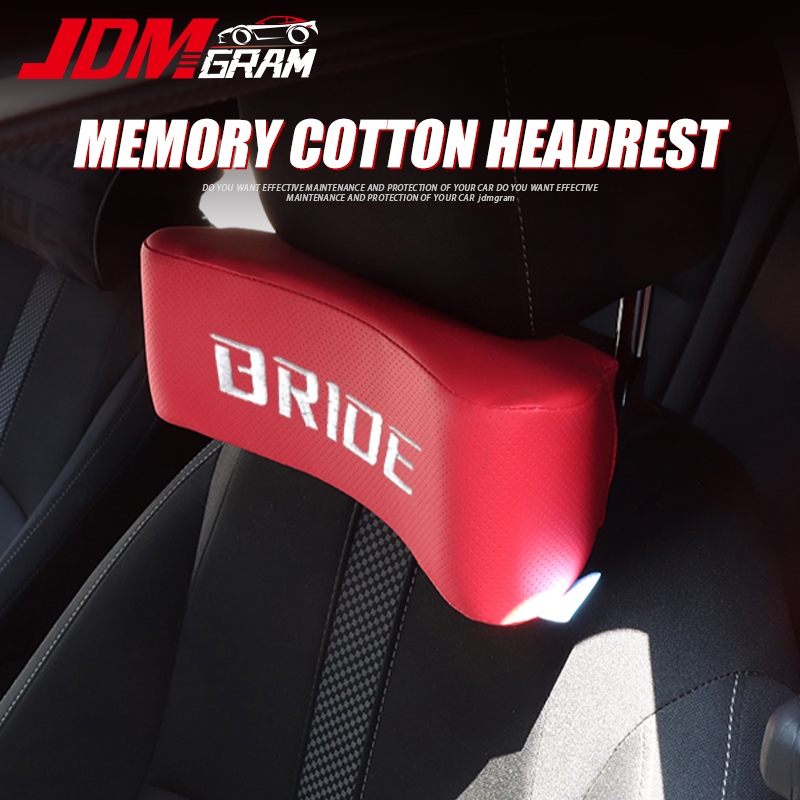 JDMGRAM BRIDE RECARO Car Pillow 1Pc Universal Auto Seat Headrest ...