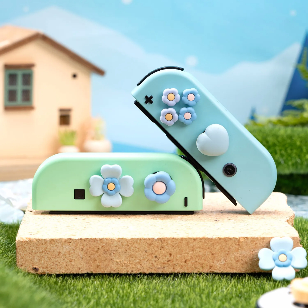 GeekShare Heart and Flower ABXY Key Buttons Sticker for Nintendo Switch ...