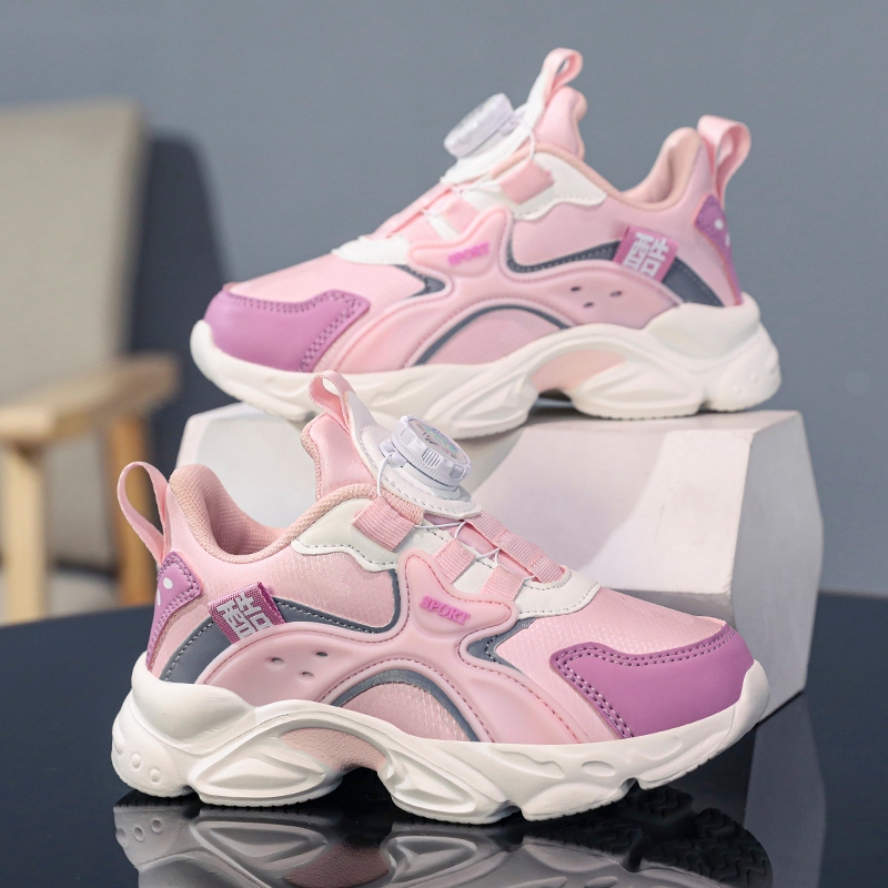 size 28 40 Kids shoes Girls shoes black shoes for kids school shoes basketball shoes for kids Rotating button shoelaces Boys shoes