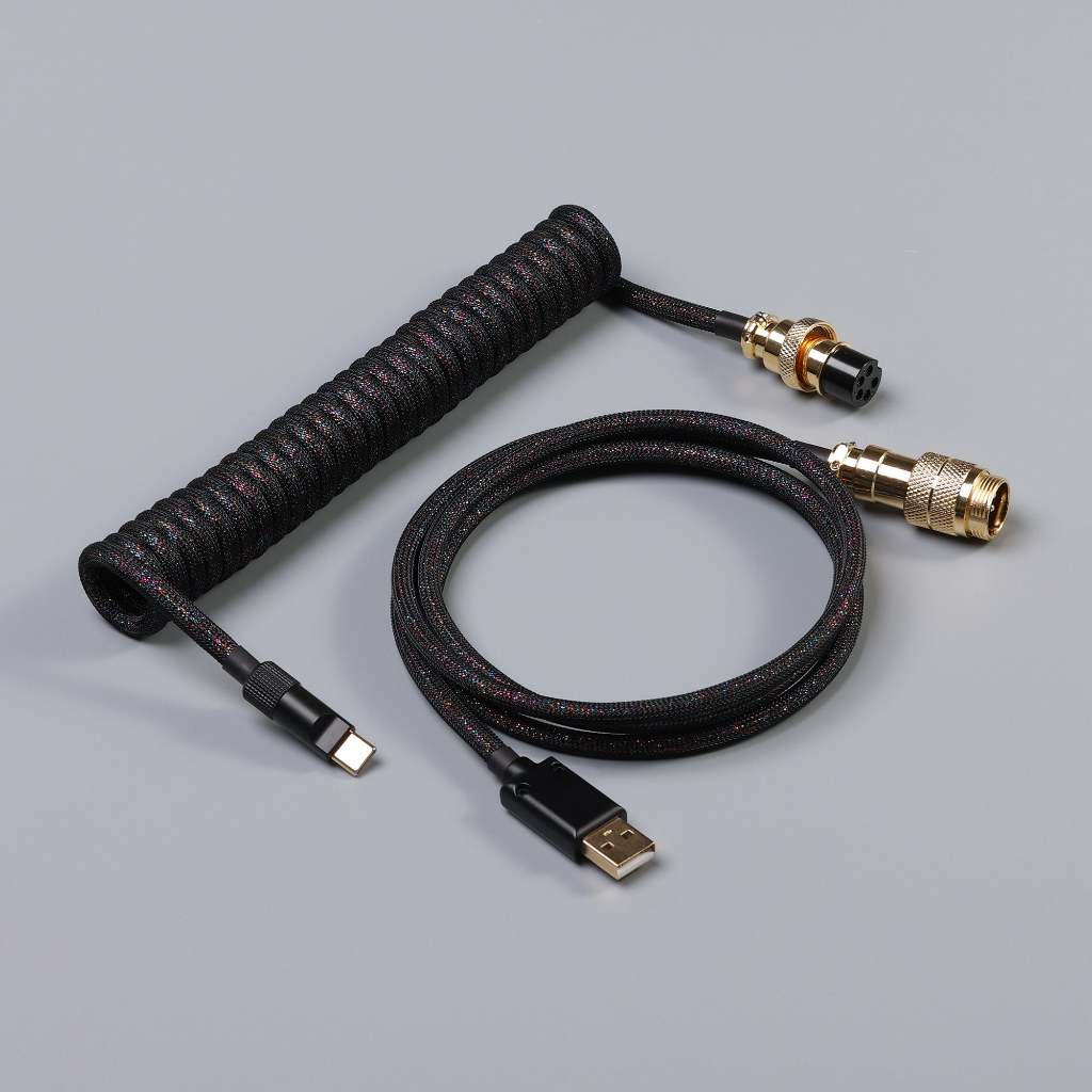 KBDFANS STARRY HANDMADE Cable CUSTOM MECHANICAL KEYBOARD USB-C CABLE 2. ...