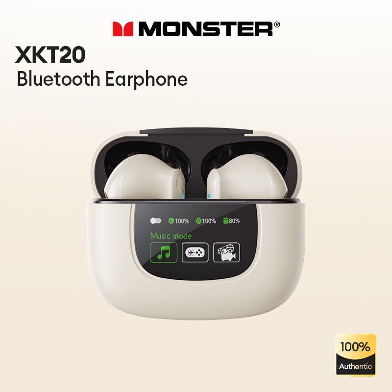 Monster XKT20 Bluetooth Earphone HIFI Sound Quality Smart Touch Strong ...