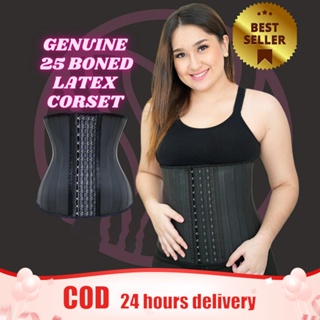 Waist Trainer 25 Boned 3 Row Latex Corset Regular Length Waist