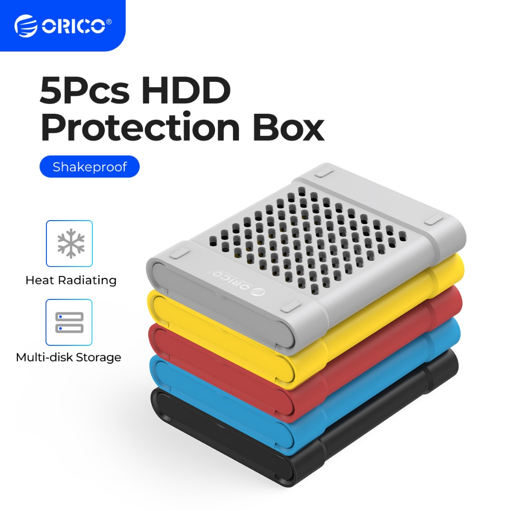 ORICO 2Pcs Hard Drive Case 2.5 inch HDD Storage Carrying Case Anti