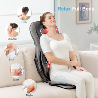 Comfier Shiatsu Neck Back Massager 2D/3D Kneading with Heat Adjustable ...