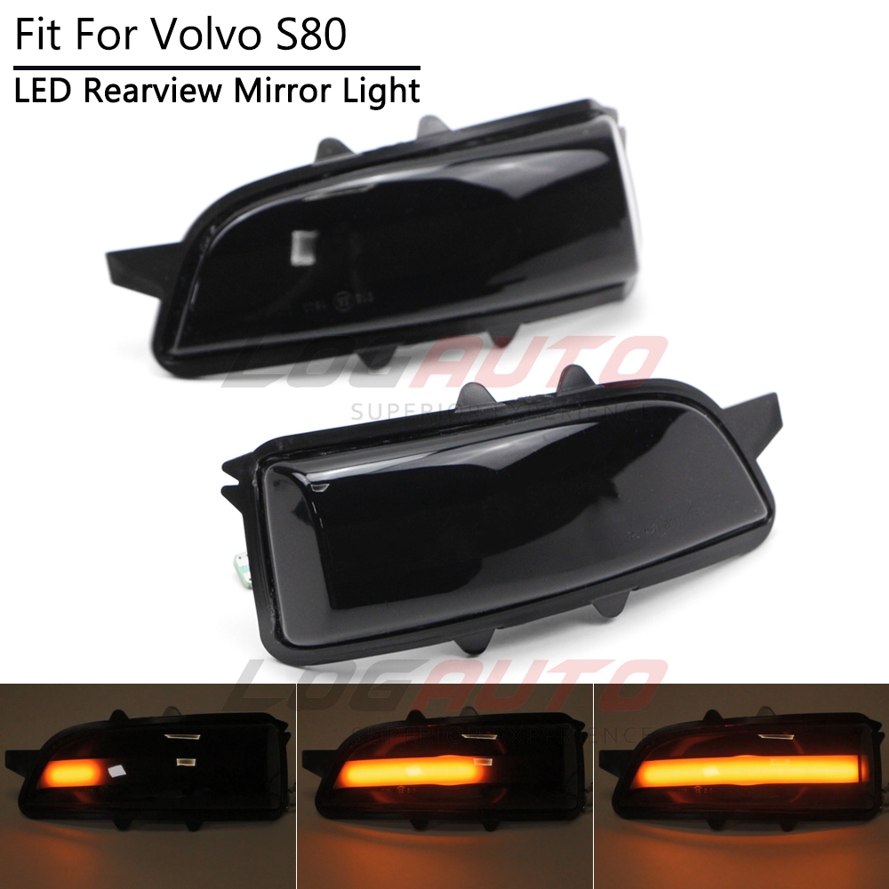 For Volvo C30 V70 V40 V50 S80 S60 S40 2007-2013 LED Side Rearview ...