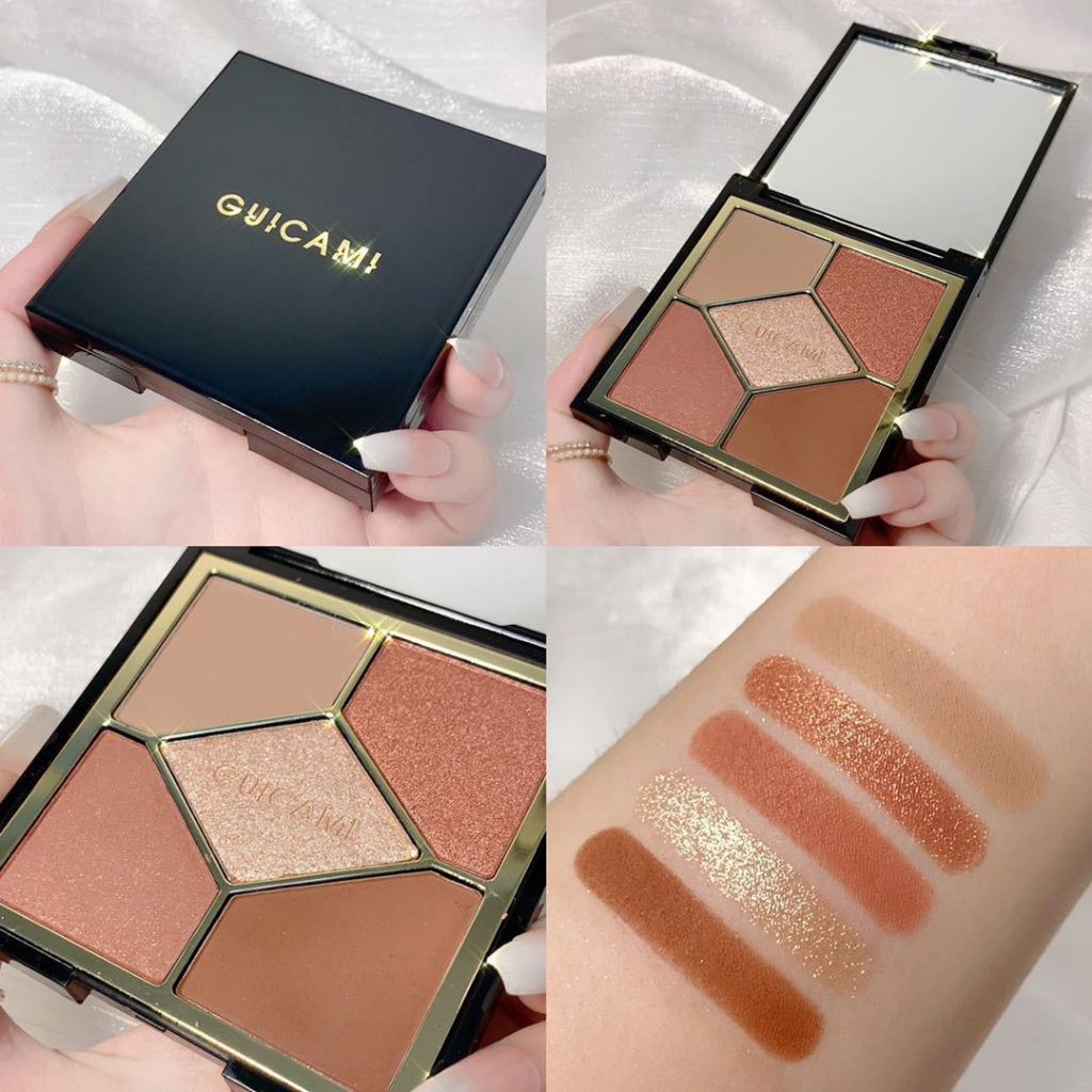 New GUICAMI 5 Colors in 1 Highlight Palette Pearl Blush Face Contour ...