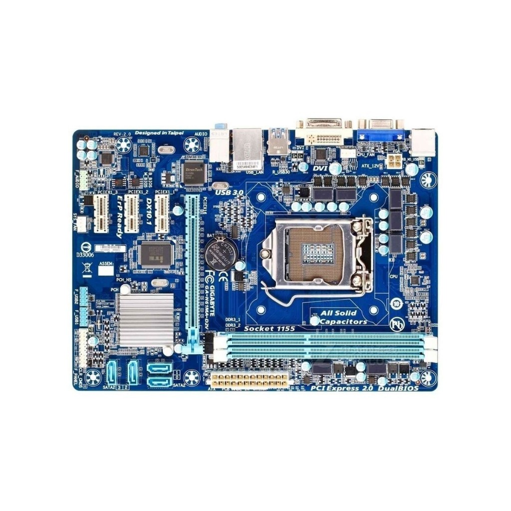 Gigabyte GAH61MDS2 motherboard H61M H61 DDR3 LGA 1155 pin motherboard MATX USED Shopee