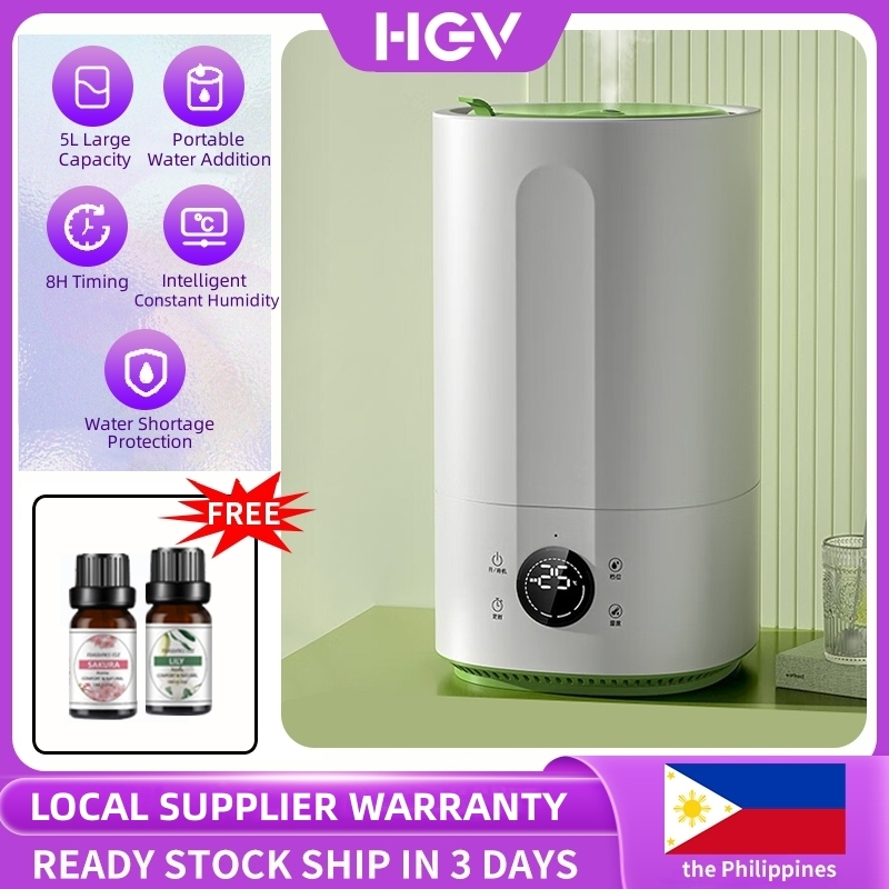 HGV【COD】Household 5L Large Capacity Ultrasonic Air Humidifier ＞99% ...