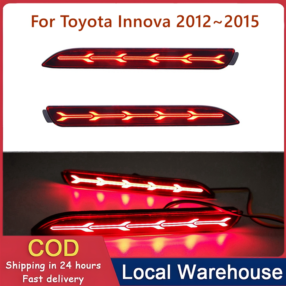 A Pair High Quality DC12V 2X LED DRL Rear Bumper Brake Light for Toyota ...