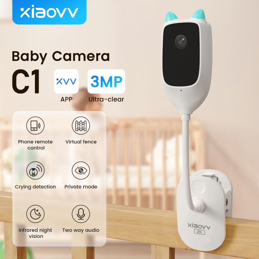 xiaovv C1 Baby Smart WiFi IP Camera 3.0MP wireless 940nm Infrared Night ...