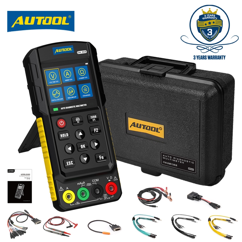 AUTOOL DM303 Automotive Diagnostic Multimeter Voltage Measurement