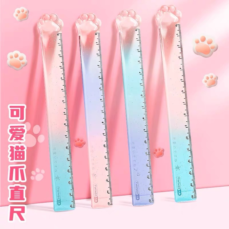 Cat's Paw Ruler Good-looking Elementary School Student Measuring Ruler ...
