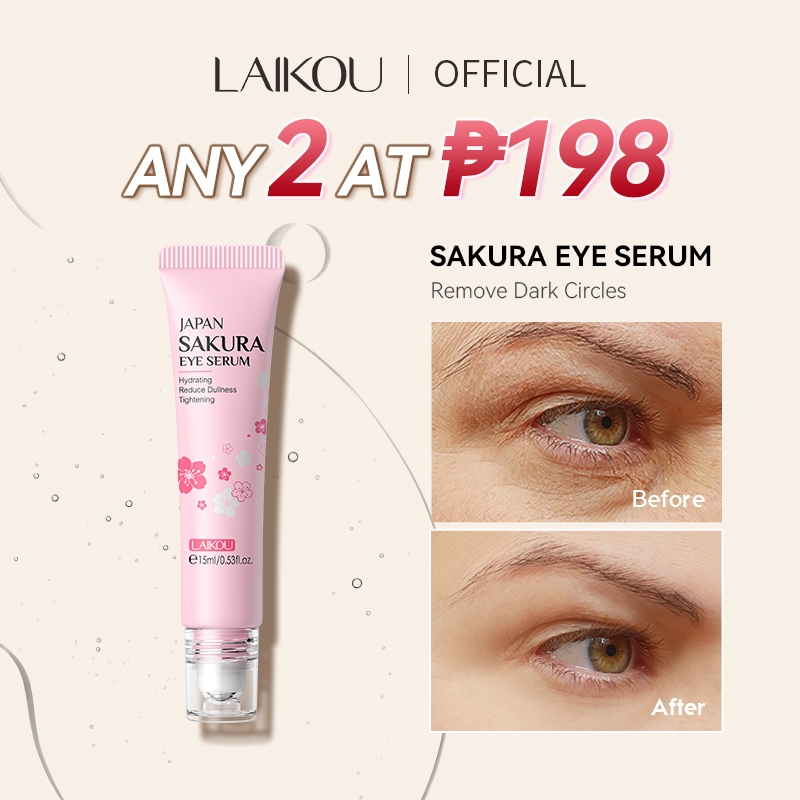 LAIKOU Japan Sakura Eye Serum Essence Remove Eye Bag Fade Wrinkles Anti