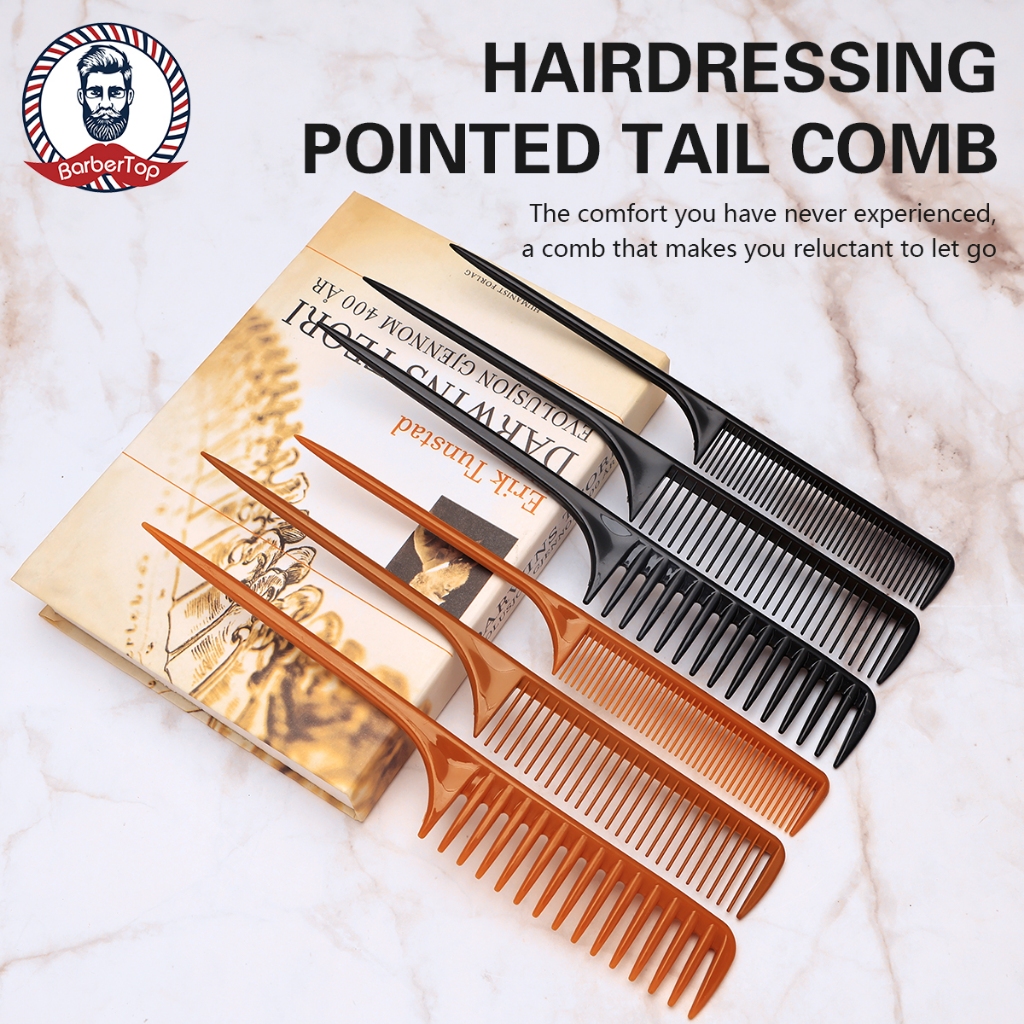 3-piece Set Pointed Tail Comb Hairdressing Big Tooth Comb Plate Hair ...