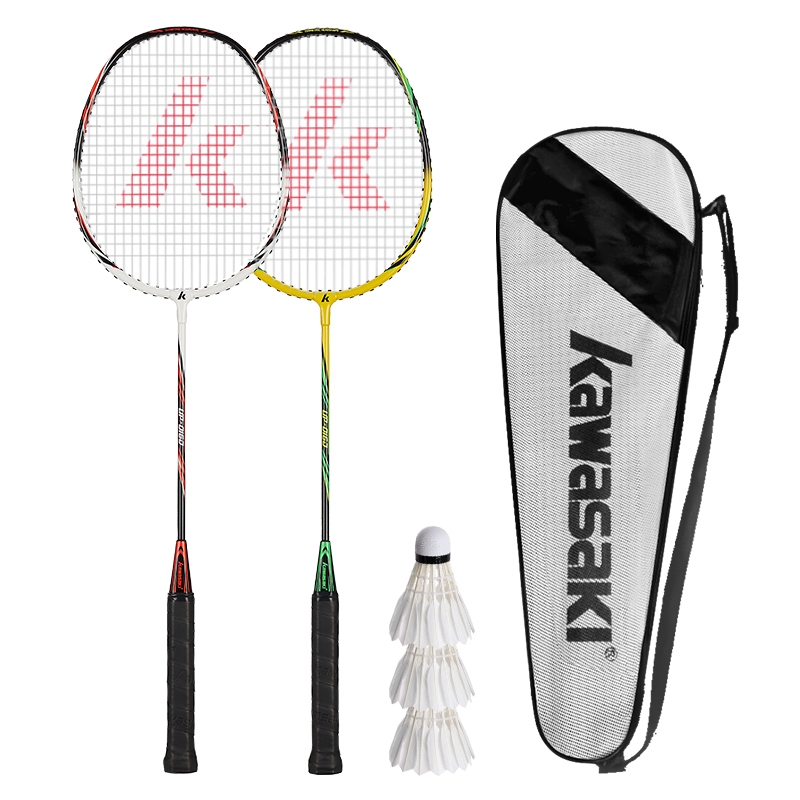 Kawasaki Badminton Racket 2 Pcs Up0160 + Free Gift Shuttlecocks