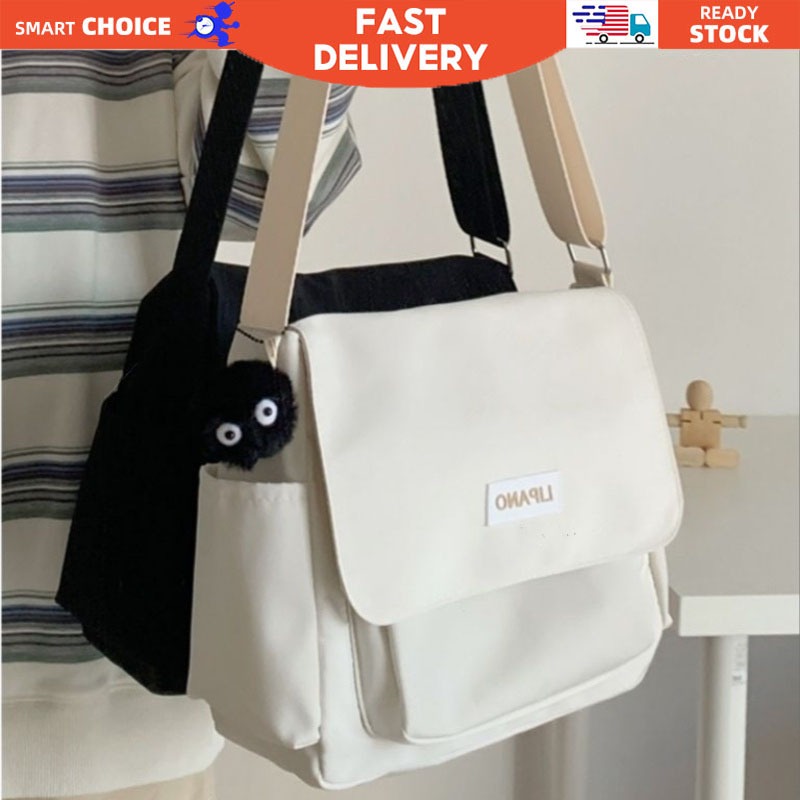 school bag for woman tote bag college student messenger bag for woman leisure shoulder bag for woman original home retro sling bag for woman Shopee Philippines