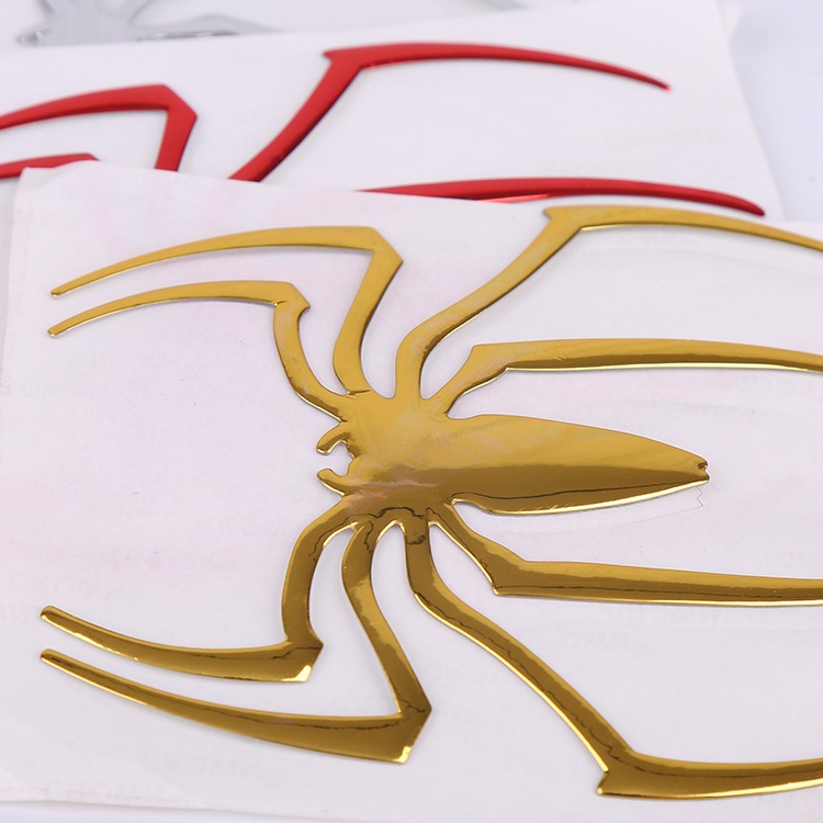 3D Spider Emblems soft rubber Badges Sticker for Universal Car Vehicle ...