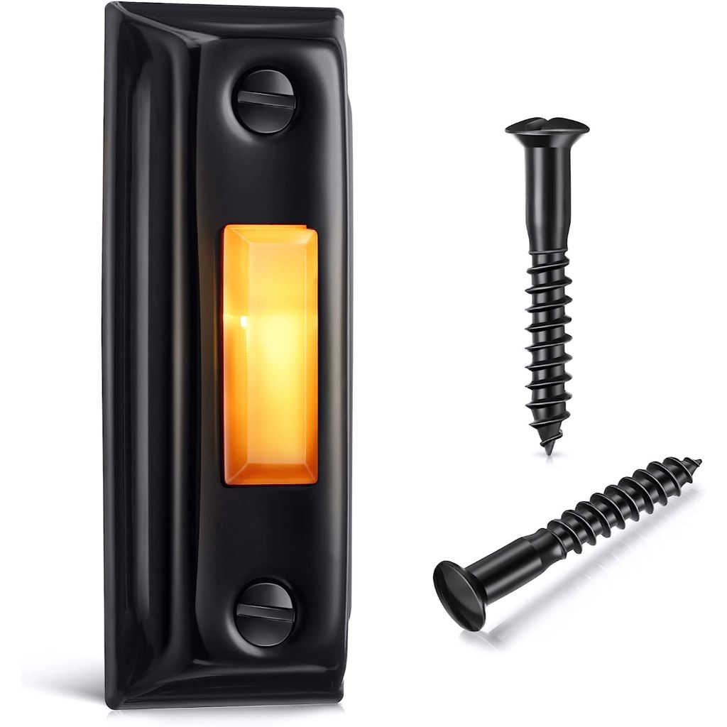 Doorbell Push Button, Heavy Duty Metal Door Bell Wired Button LED ...