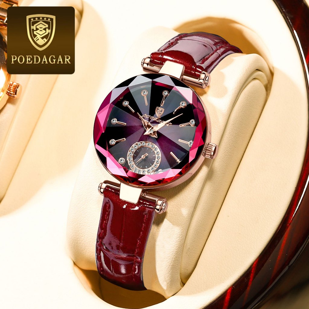 POEDAGAR Relo Watch For Woman Waterproof Original New Wrist Watch Ladies  Watches Luminous Diamond Dial With Box