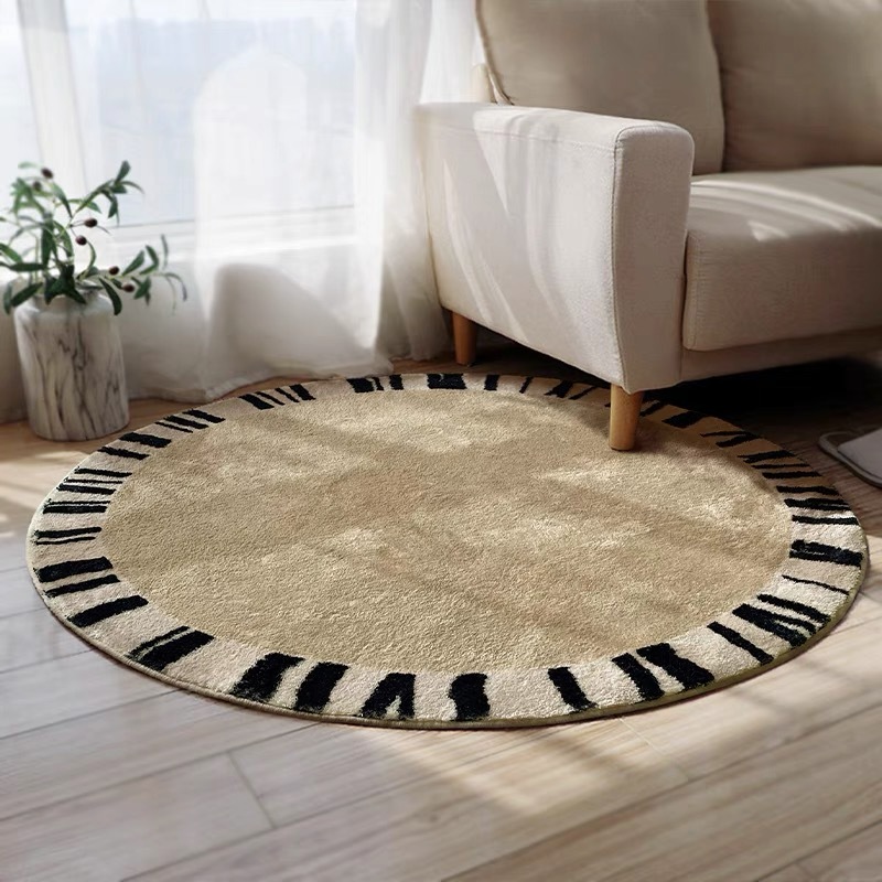 Round carpet imitation cashmere American cream style,Size 60X60cm ...