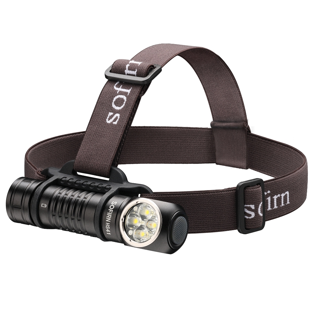 Lampada Frontale Sofirn HS41 Da 4000 Lumen - Ricaricabile USB-C, 9 Modalità, Portata 325 M, IP68, Con Batteria, Per Corsa, Campeggio, Pesca
