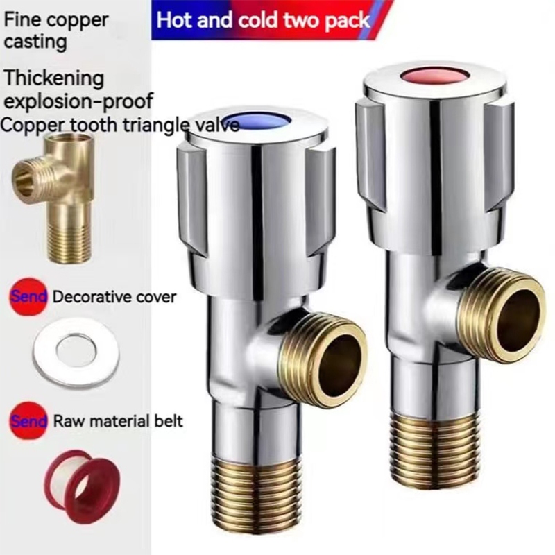 304 Stainless Steel Triangle Valve For Hot And Cold Water All Copper ...