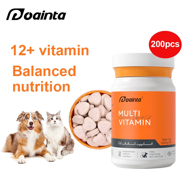 PUAINTA Vitamins for Dogs and Cats Multivitamin Supplement Beauty Hair