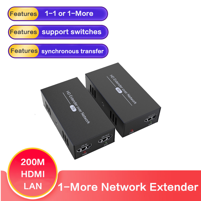 200m Hdmi Extender 4k Hd Hdmi To Rj45 Converter Can One Transmitter Multi Receiver Hdmi 0757