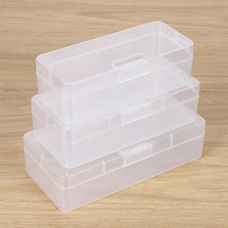 Transparent rectangular plastic empty box sample box spare parts ...