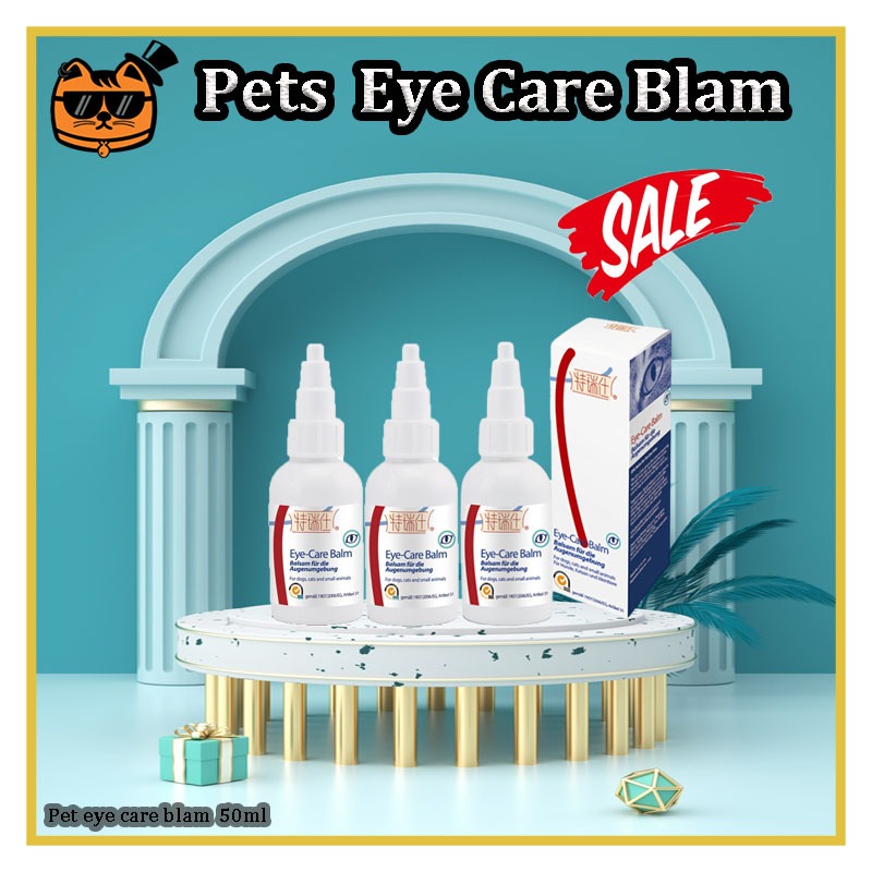 Tris Pet Eye Drops Eye Care Liquid Tear Stain Remover Eye Wash for cats and dogs 50ml Shopee