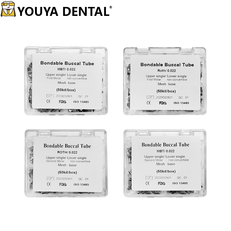 AZDENT Buccal Tube 1st Molar Bondable Split Non-Convertible Roth 0.022 - Foto 11