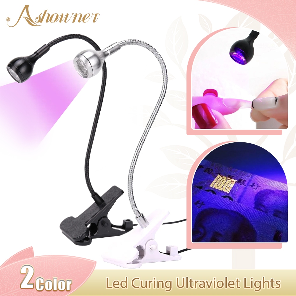 Led Ultraviolet Lights Clip-on Flexible Metal Tube Uv Lamp Usb