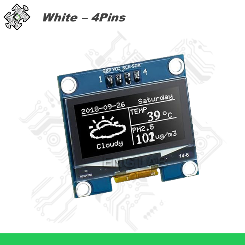 Englab★13 Inch Oled I2c Iic Communication Protocol 128x64 Pixel Oled Display Module For