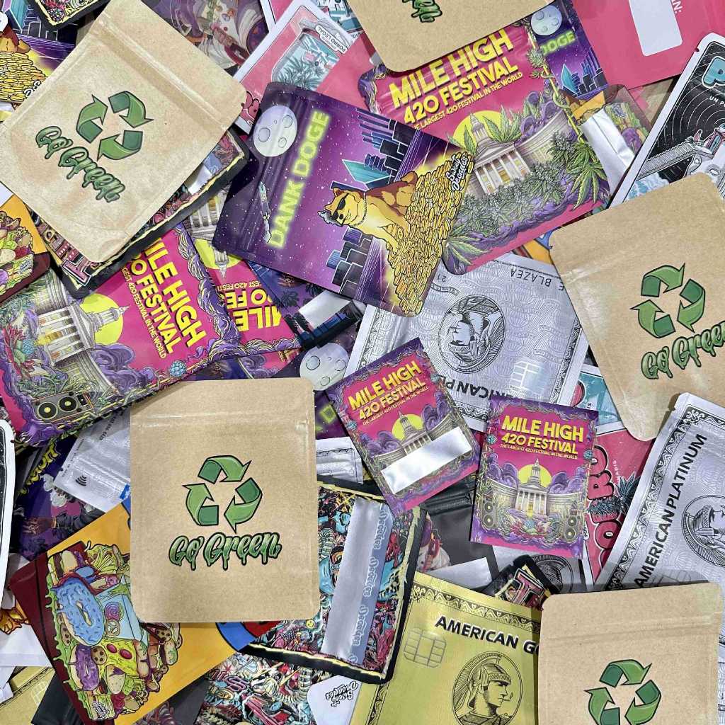 100Pcs hologram cartoon candy CBD gift bag ziplock sealing bag for 1g ...