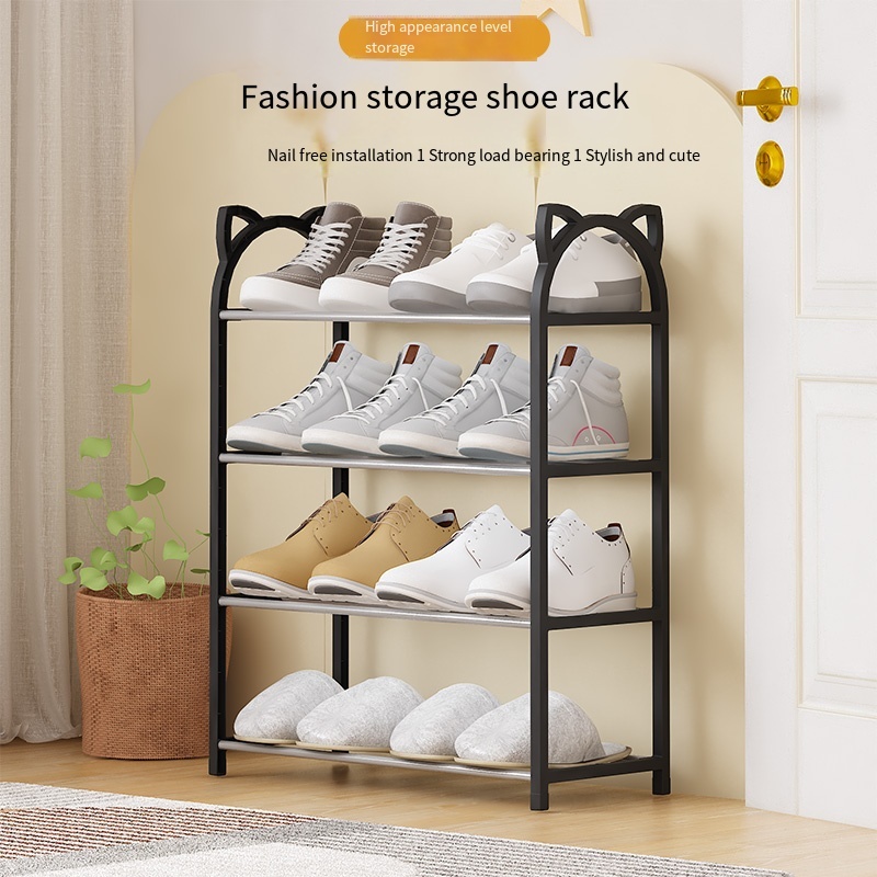 COD Multi-layer 4 Layer Shoe Rack Organizer Cute Cat Ear Display Rack ...