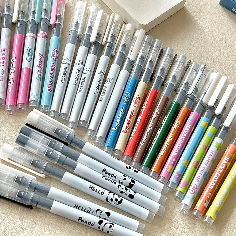 Ohaya ins Retro American Style Straight Liquid Roll-On Pen Set 6 Pieces ...
