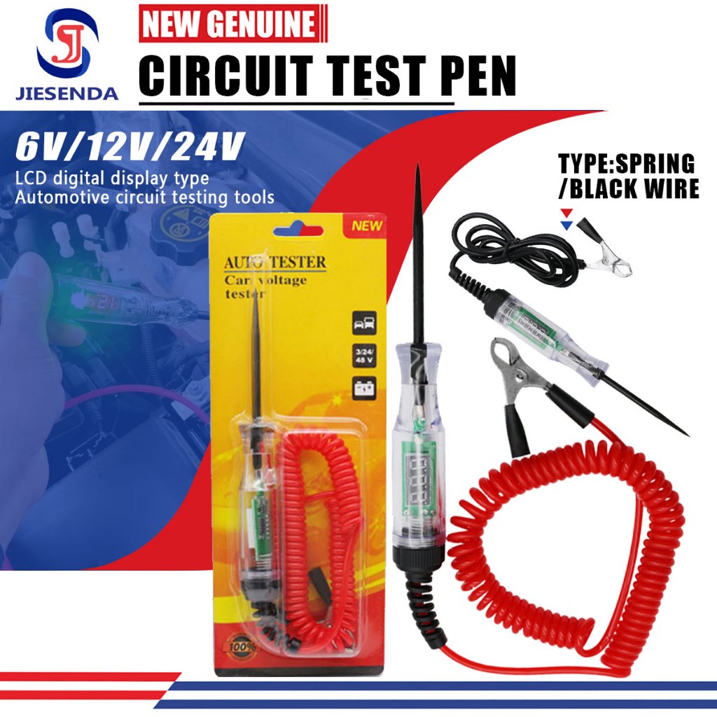 Auto Circuit Tester With Led Indication, Electric Test Pen For 6v