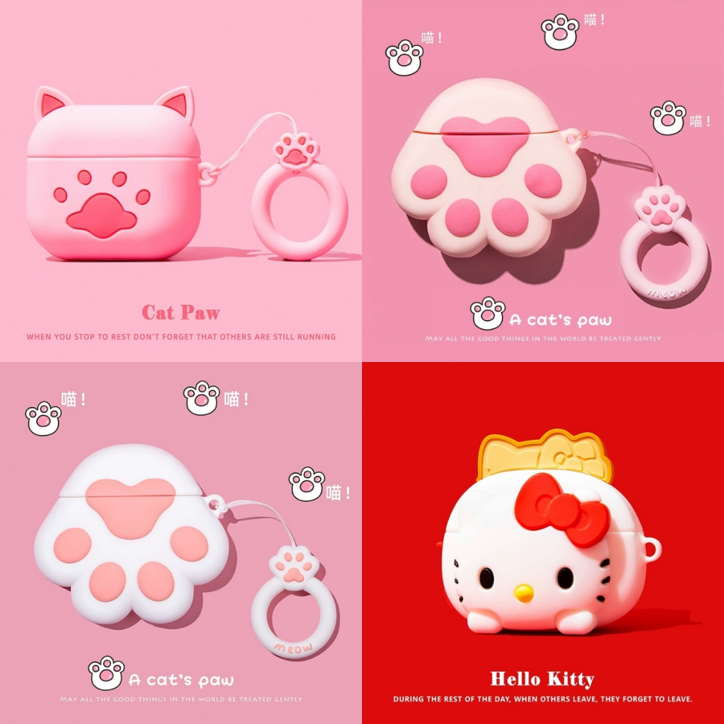 Squishy Cat and Paw Bundle - 2 Soft Silicone Kawaii Kitty