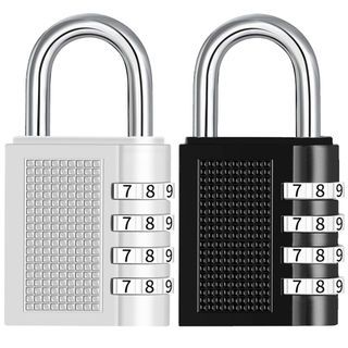 Combination lock padlock with combination code, 2pcs combination lock 4 ...