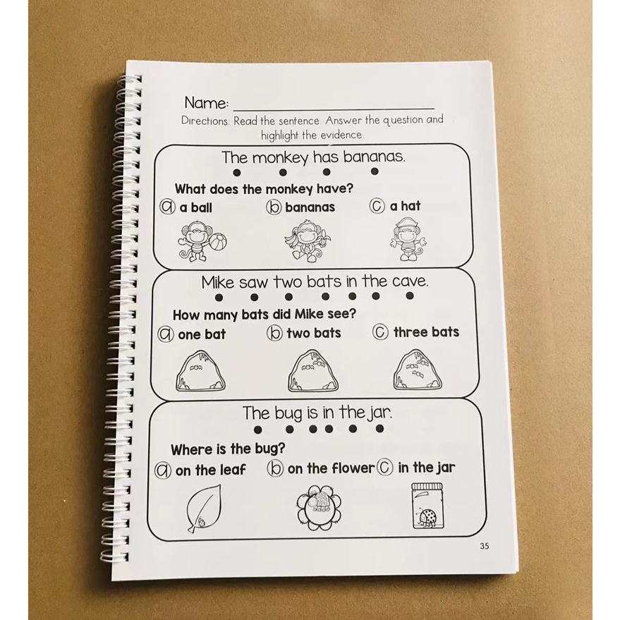 120Pages Children English Reading Comprehension Exercise Book ...