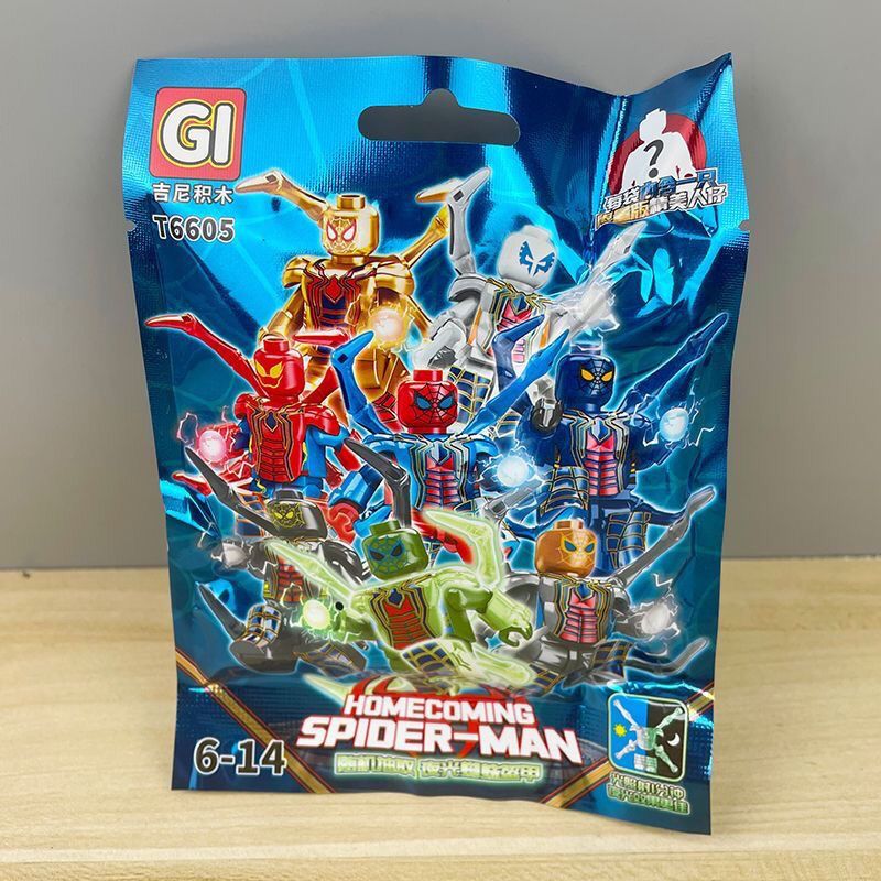 Spider Glow In Dark Mini Toys Blind Bag Random Figures Building Blocks ...