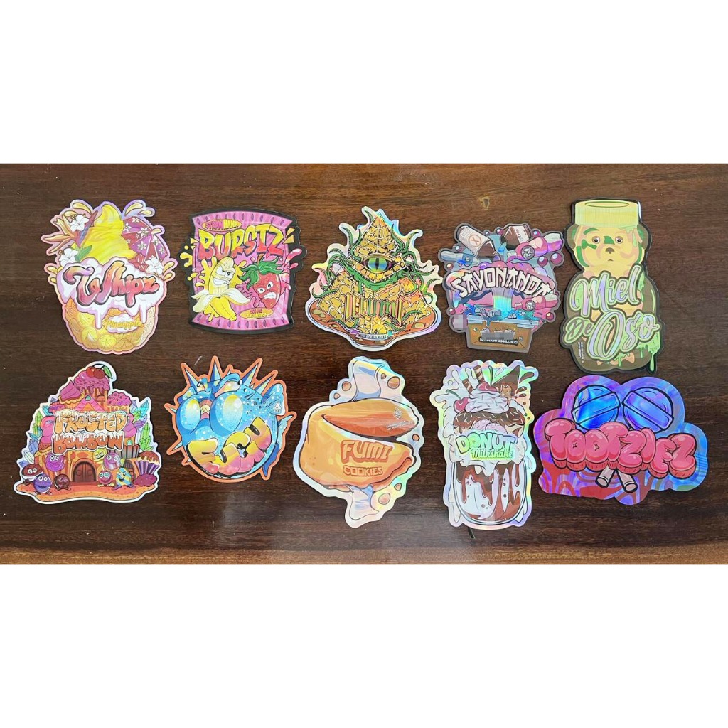 100pcs hologram Cartoon irregular candy bag coodkie ziplock bag CBD ...