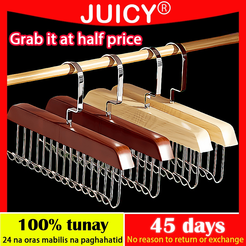 JUICY 8hook wooden clothes hanger for clothes multifunctional vest