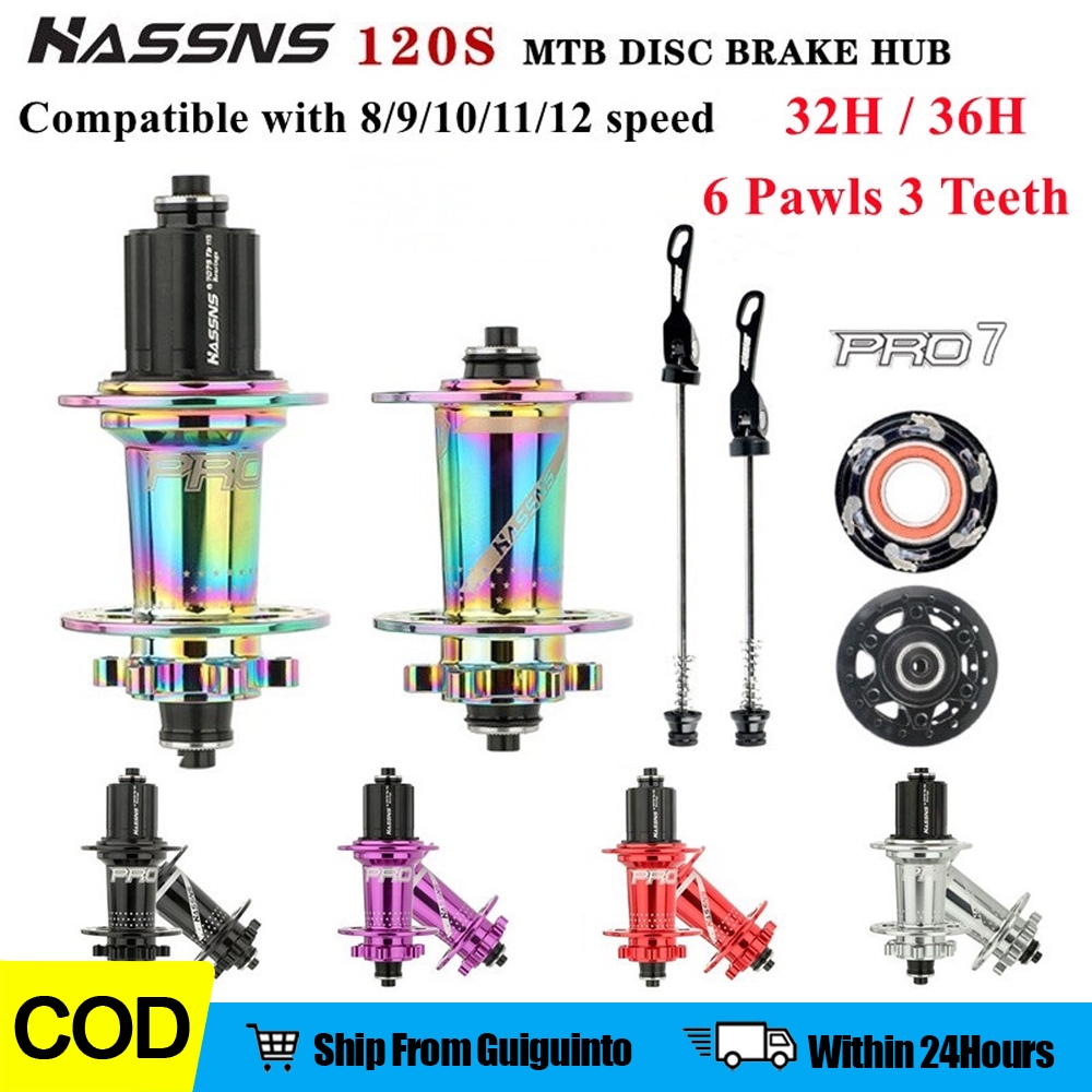 HASSNS PRO7 Mtb Hub 32 Holes Bearing Mountain Bike Freehub Rear Hub 32H
