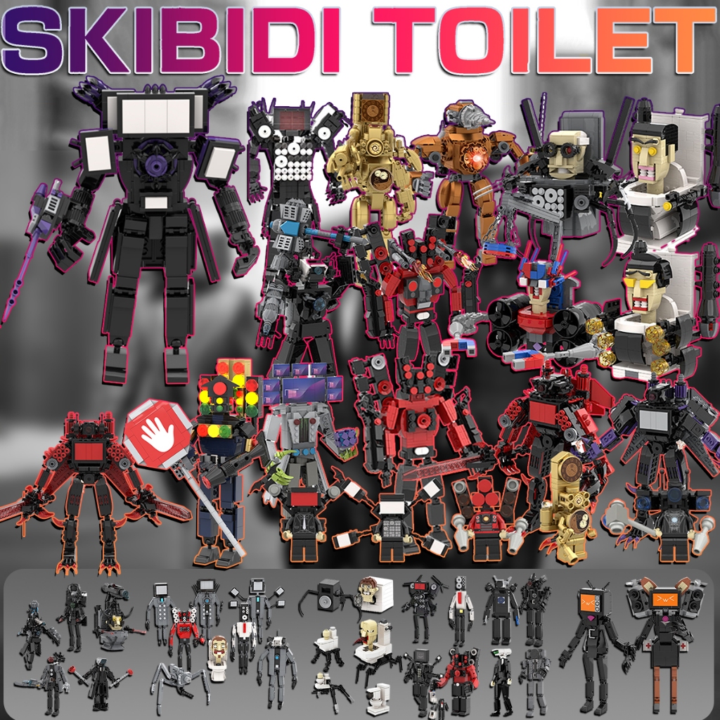 2024new! Skibidi toilet Building Block Toys/Speakerman/Titan Cameraman ...